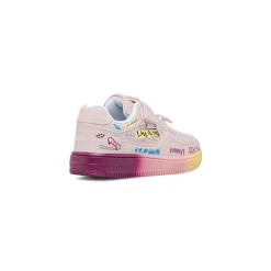 Sneakers rosa da bambina con stampe multicolore Le scarpe di Alice