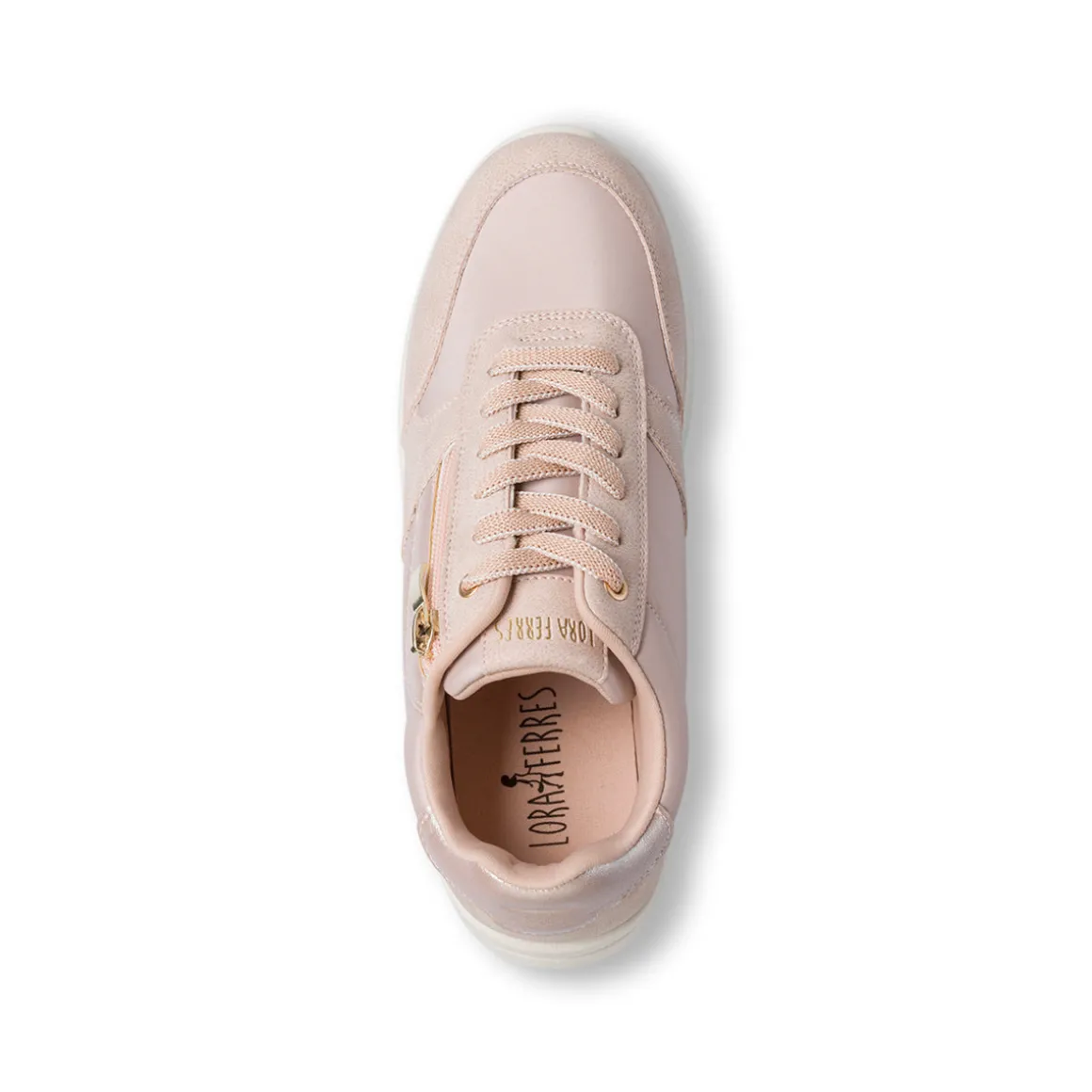 Sneakers rosa da Donna con zip Lora Ferres