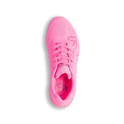 Sneakers rosa da Donna con cuori e soletta memory foam Skechers Uno
