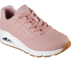 Sneakers rosa da donna con suola ad aria Skechers Uno