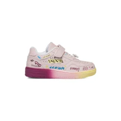 Sneakers rosa da ragazza Le Scarpe di Alice con stampe multicolor