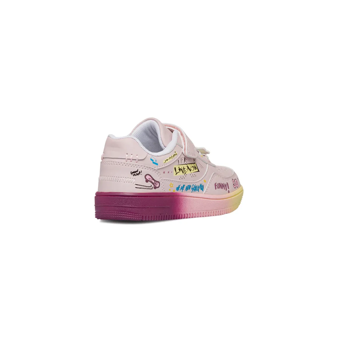 Sneakers rosa da ragazza Le Scarpe di Alice con stampe multicolor