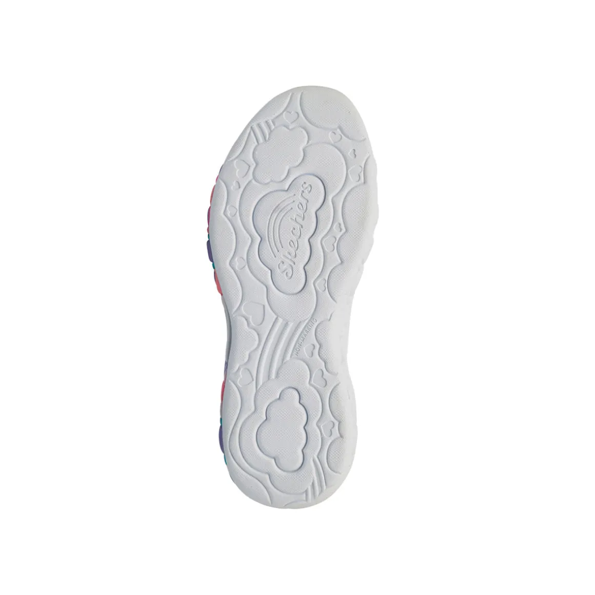 Sneakers rosa e azzurro da bambina con cuori e luci Skechers Eternal Heart