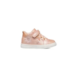 Sneakers rosa effetto perlato da bambina primi passi con dettagli fiori Le Scarpe di Alice