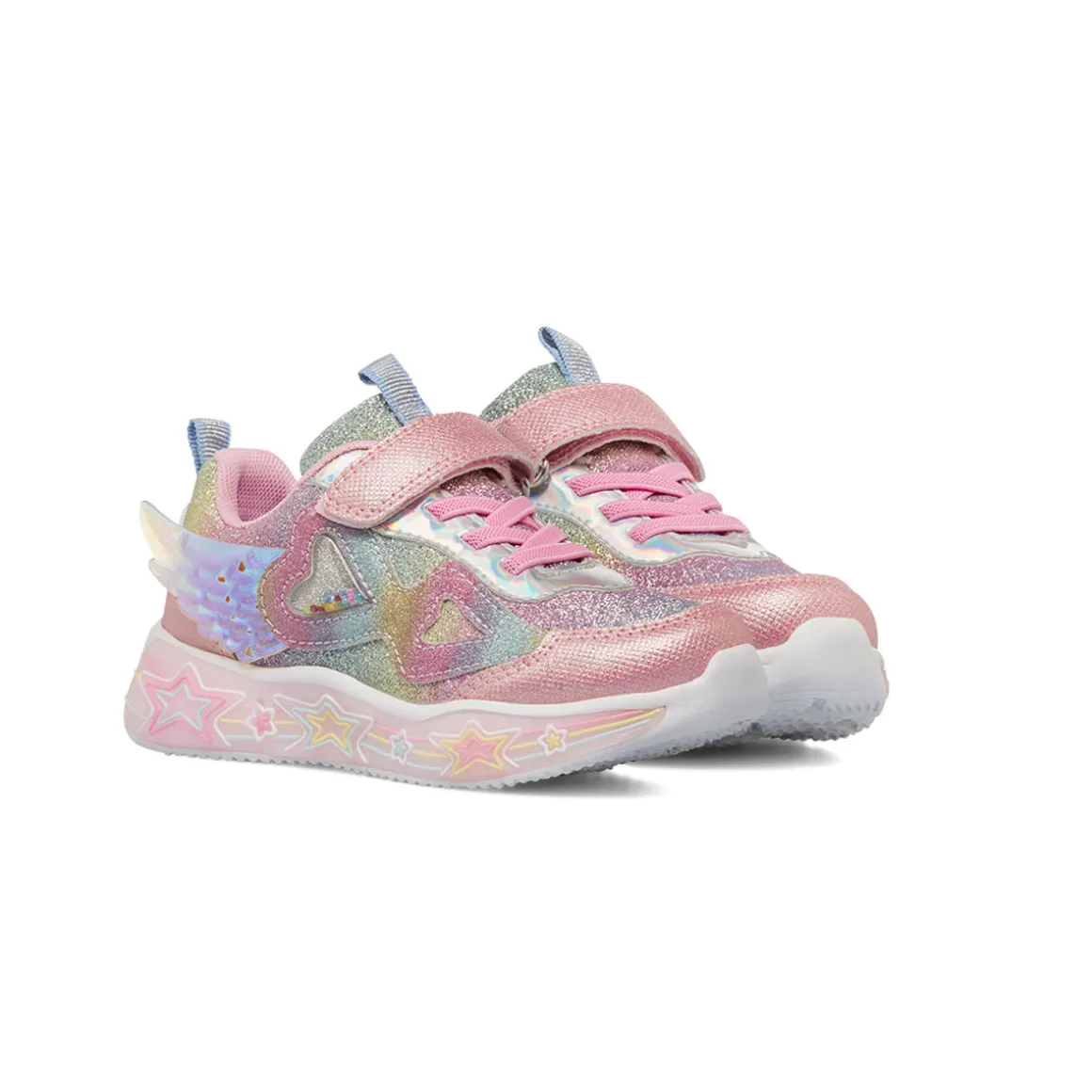 Sneakers rosa glitter da Bambina con Luci nella suola Le scarpe di Alice
