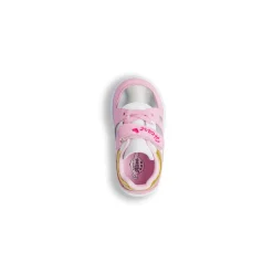Sneakers rosa primi passi con dettagli argento e oro Le Scarpe di Alice