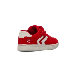 Sneakers rosse da Bambino con chiusura a strappo Ducati