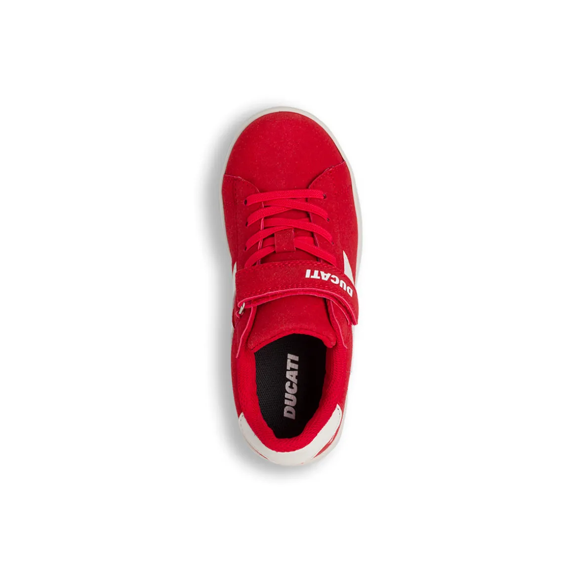 Sneakers rosse da Bambino con chiusura a strappo Ducati