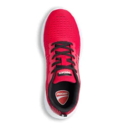 Sneakers rosse da uomo con dettagli neri e logo Ducati Radio