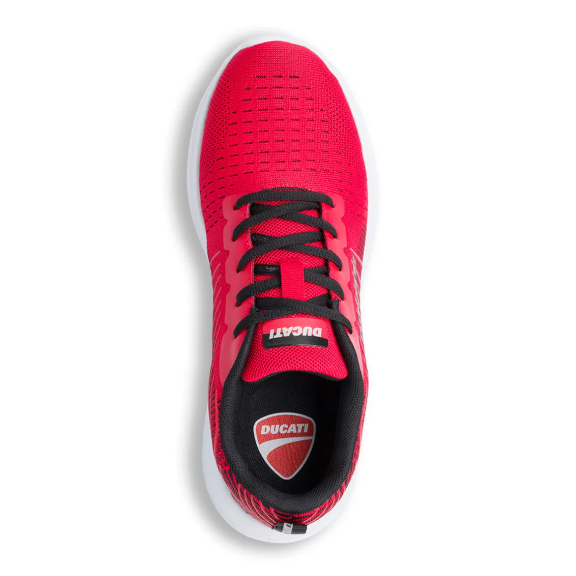 Sneakers rosse da uomo con dettagli neri e logo Ducati Radio