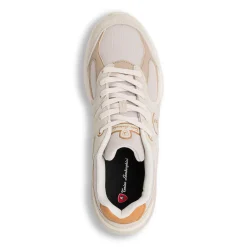 Sneakers Rétro beige da Uomo con inserti effetto scamosciato Tonino Lamborghini StormGrip