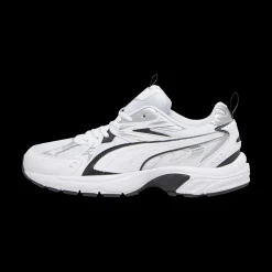 Sneakers Rétro bianche da uomo con dettagli argento e neri Puma Milenio Tech
