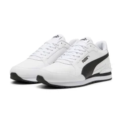 Sneakers Rétro bianche da Uomo con logo laterale nero in contrasto Runner v4 Puma