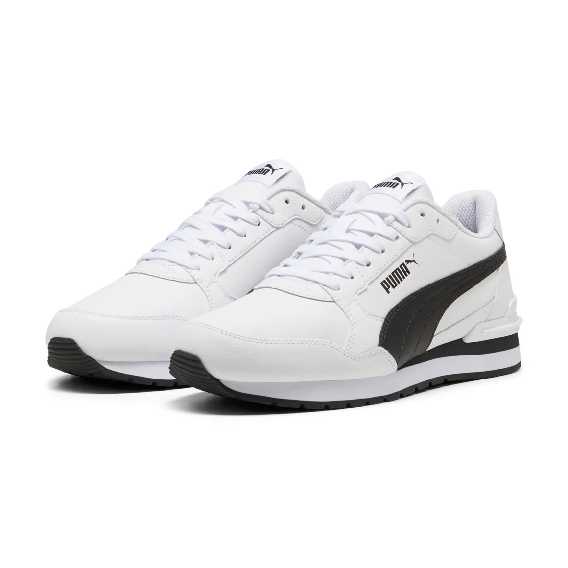 Sneakers Rétro bianche da Uomo con logo laterale nero in contrasto Runner v4 Puma