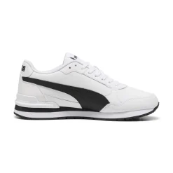 Sneakers Rétro bianche da Uomo con logo laterale nero in contrasto Runner v4 Puma