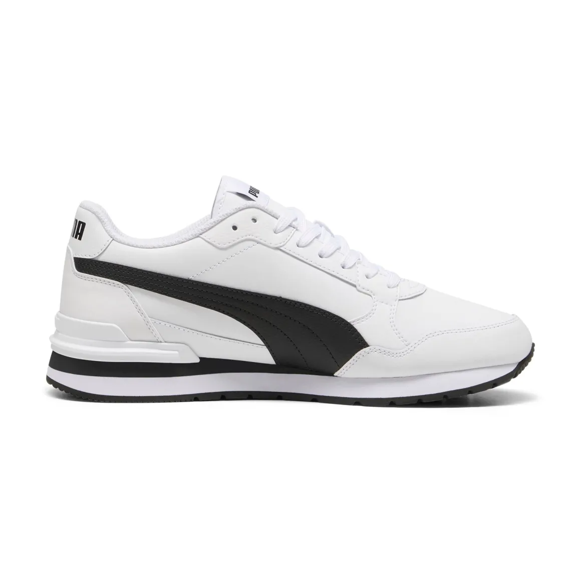 Sneakers Rétro bianche da Uomo con logo laterale nero in contrasto Runner v4 Puma