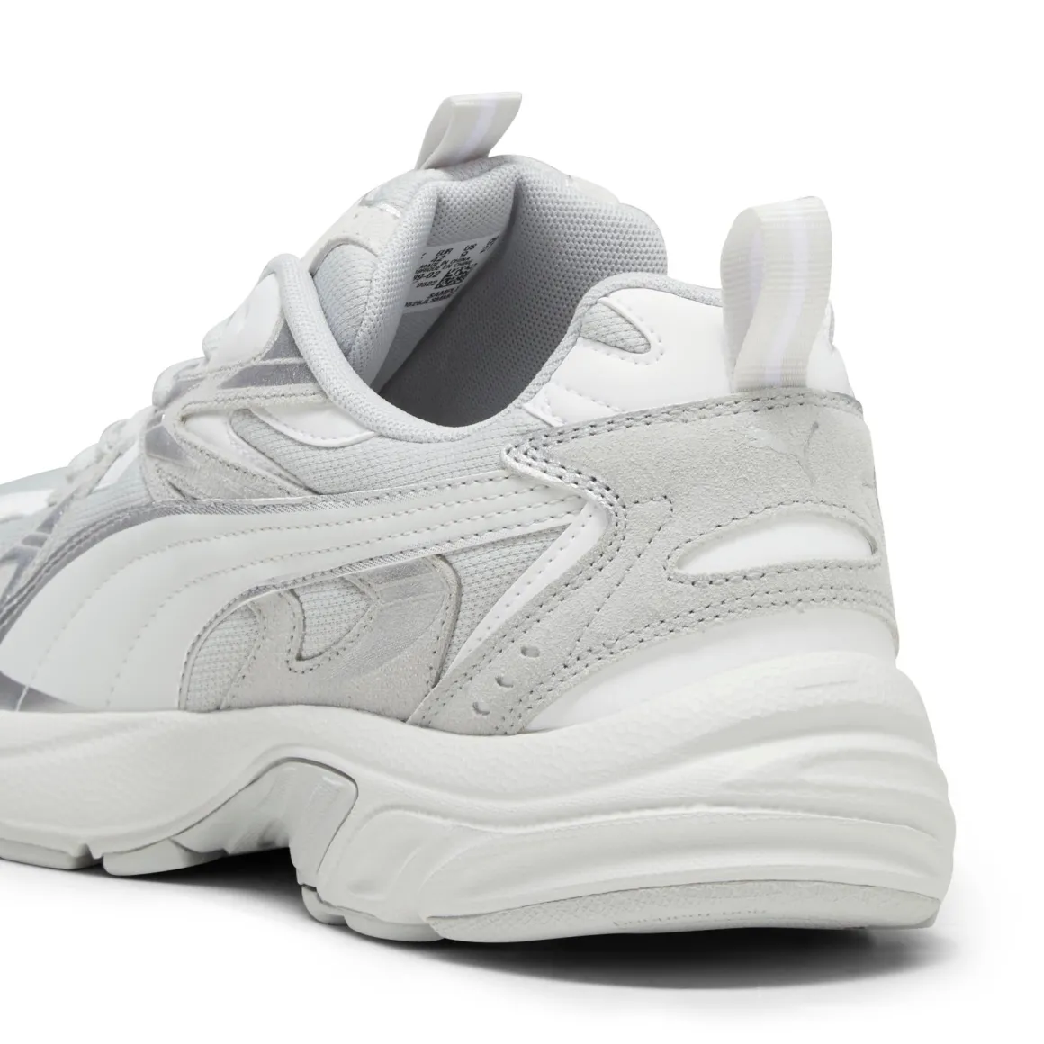 Sneakers Rétro bianche e grigie con logo Puma Milenio Tech