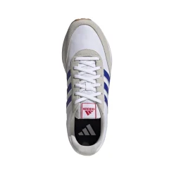 Sneakers Rétro da Uomo bianche in pelle con dettagli blu e rossi adidas Run 60s