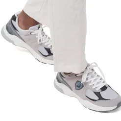 Sneakers Rétro da uomo grigie e nere con inserti effetto scamosicato Tonino Lamborghini