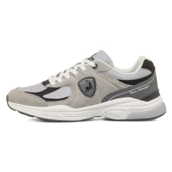 Sneakers Rétro da uomo grigie e nere con inserti effetto scamosicato Tonino Lamborghini