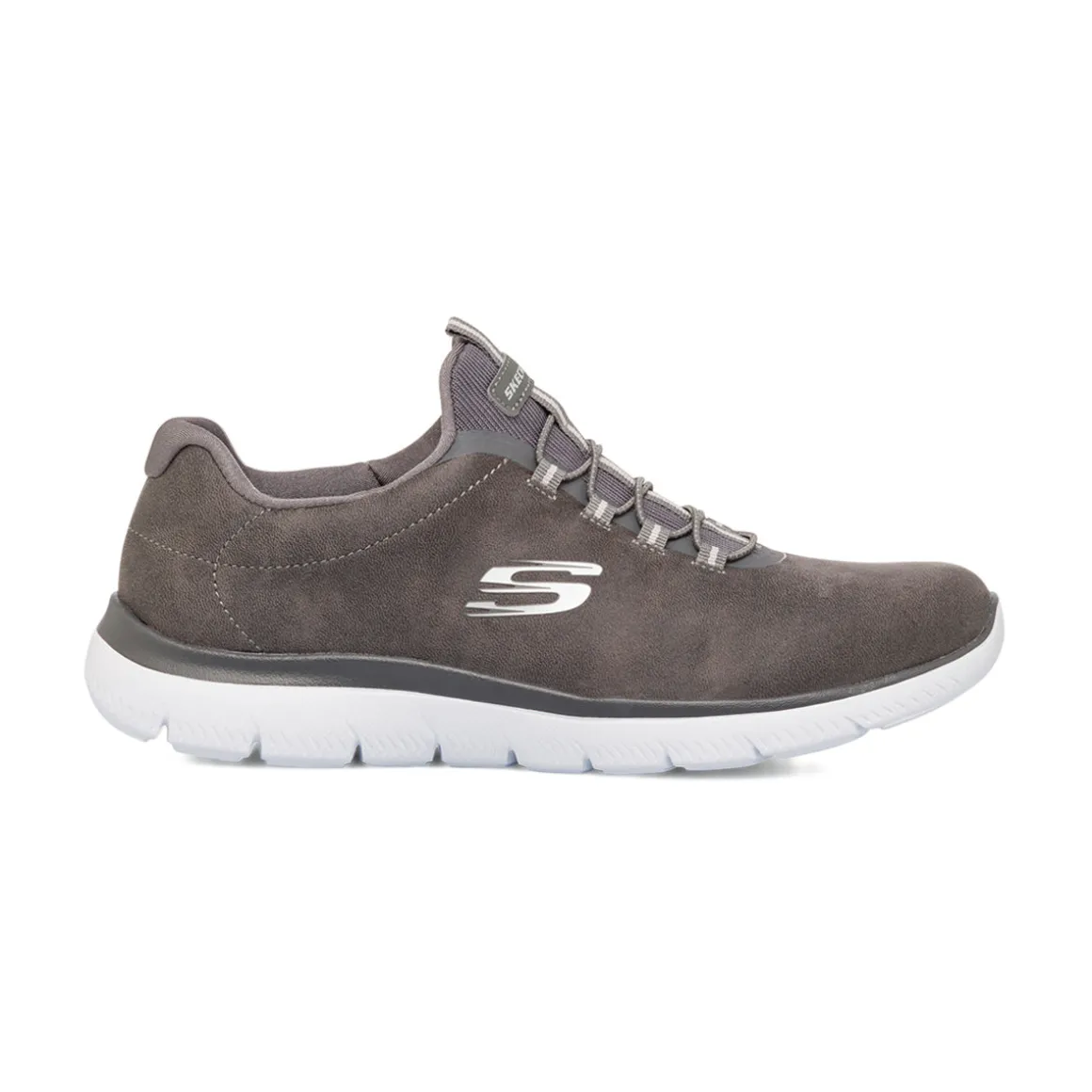 Sneakers slip-on grigie da donna Skechers Summits