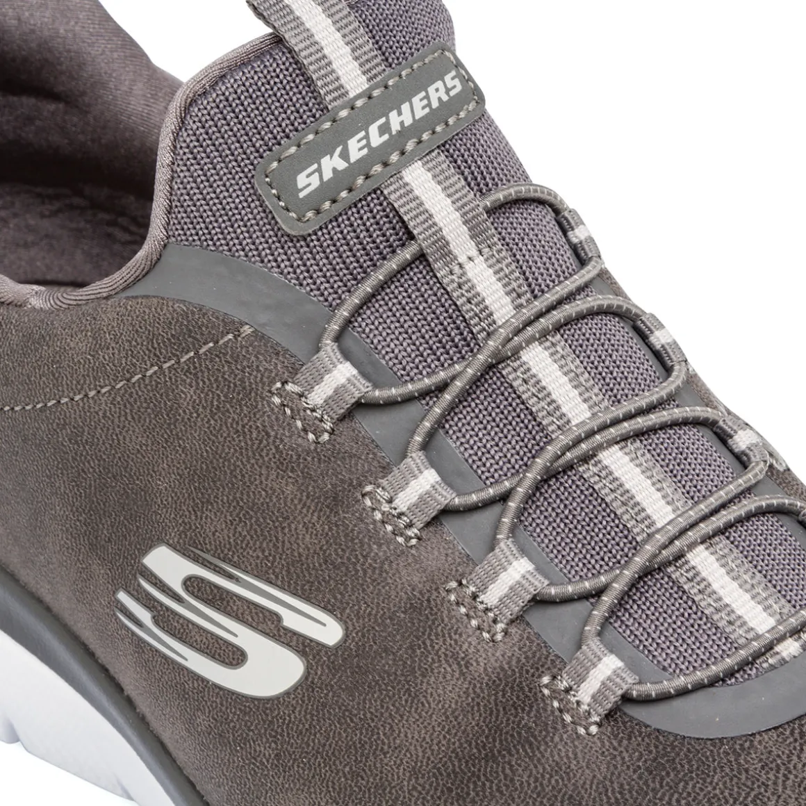 Sneakers slip-on grigie da donna Skechers Summits