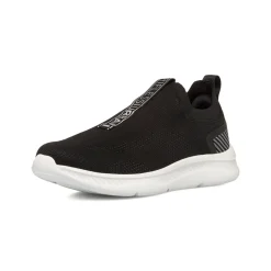 Sneakers slip-on nere in tessuto mesh da uomo Riflessi Urbani