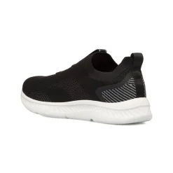 Sneakers slip-on nere in tessuto mesh da uomo Riflessi Urbani