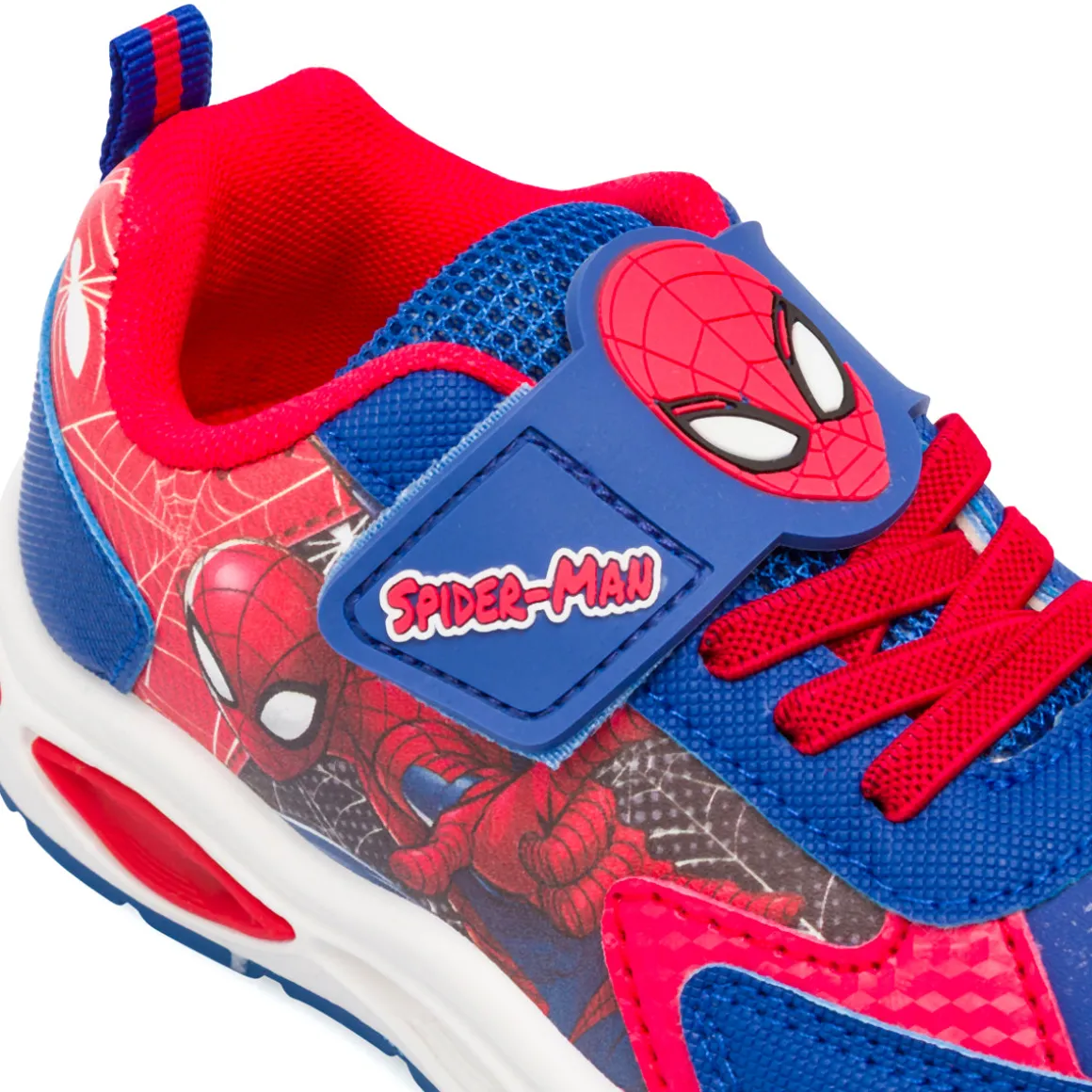Sneakers Spiderman blu da Bambino con luci e strappo