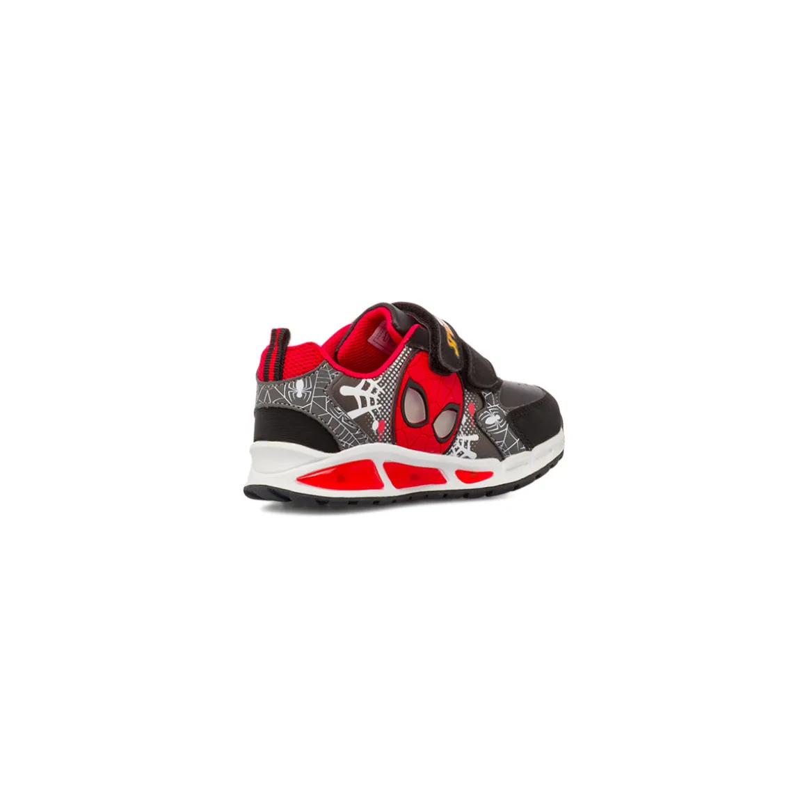 Sneakers Spiderman nere da Bambino con dettagli rossi e Luci