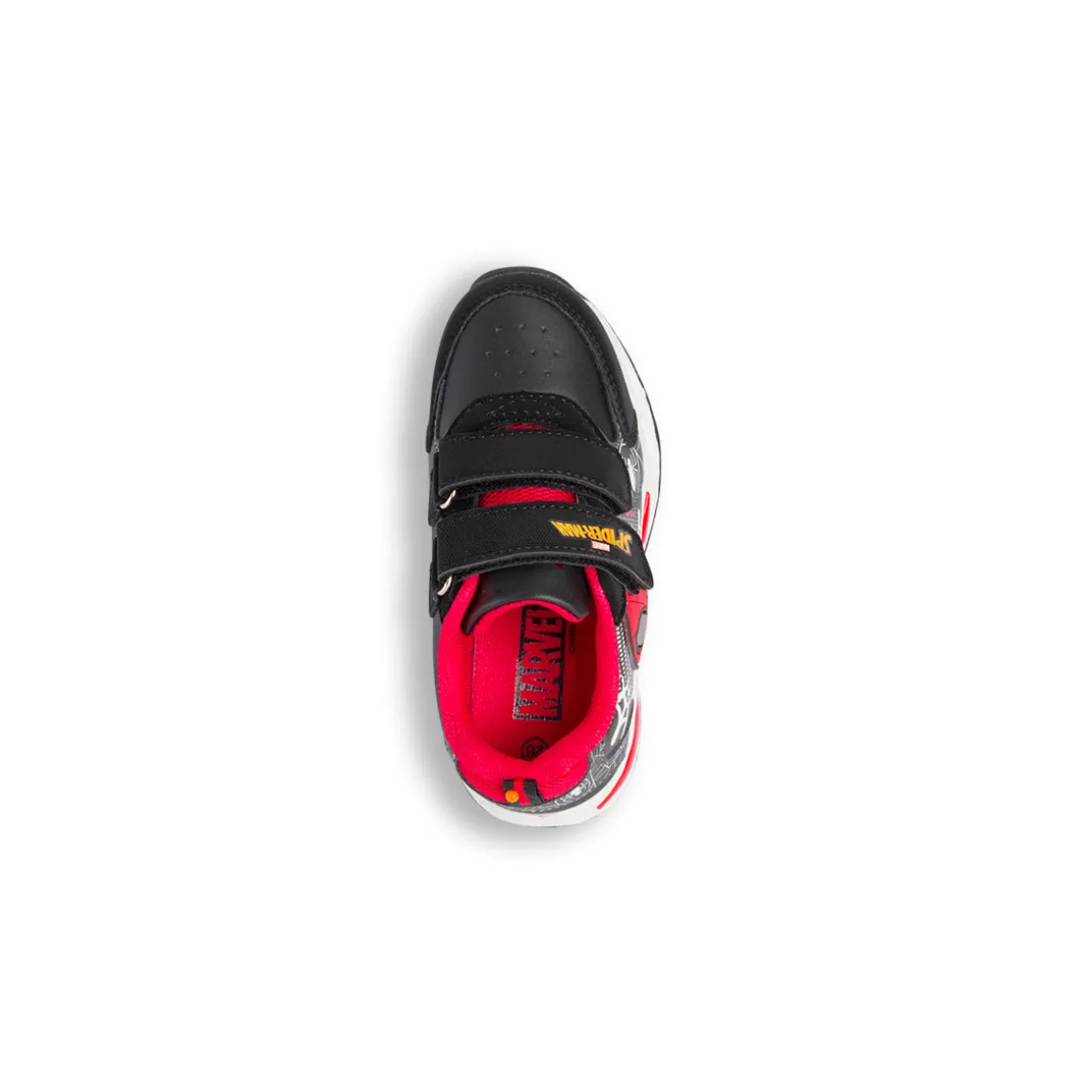 Sneakers Spiderman nere da Bambino con dettagli rossi e Luci