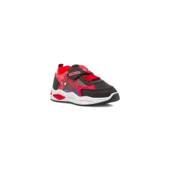 Sneakers Spiderman nere e rosse con Luci da Bambino