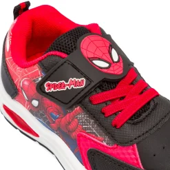 Sneakers Spiderman nere e rosse con Luci da Bambino