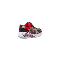 Sneakers Spiderman nere e rosse da Bambino con luci