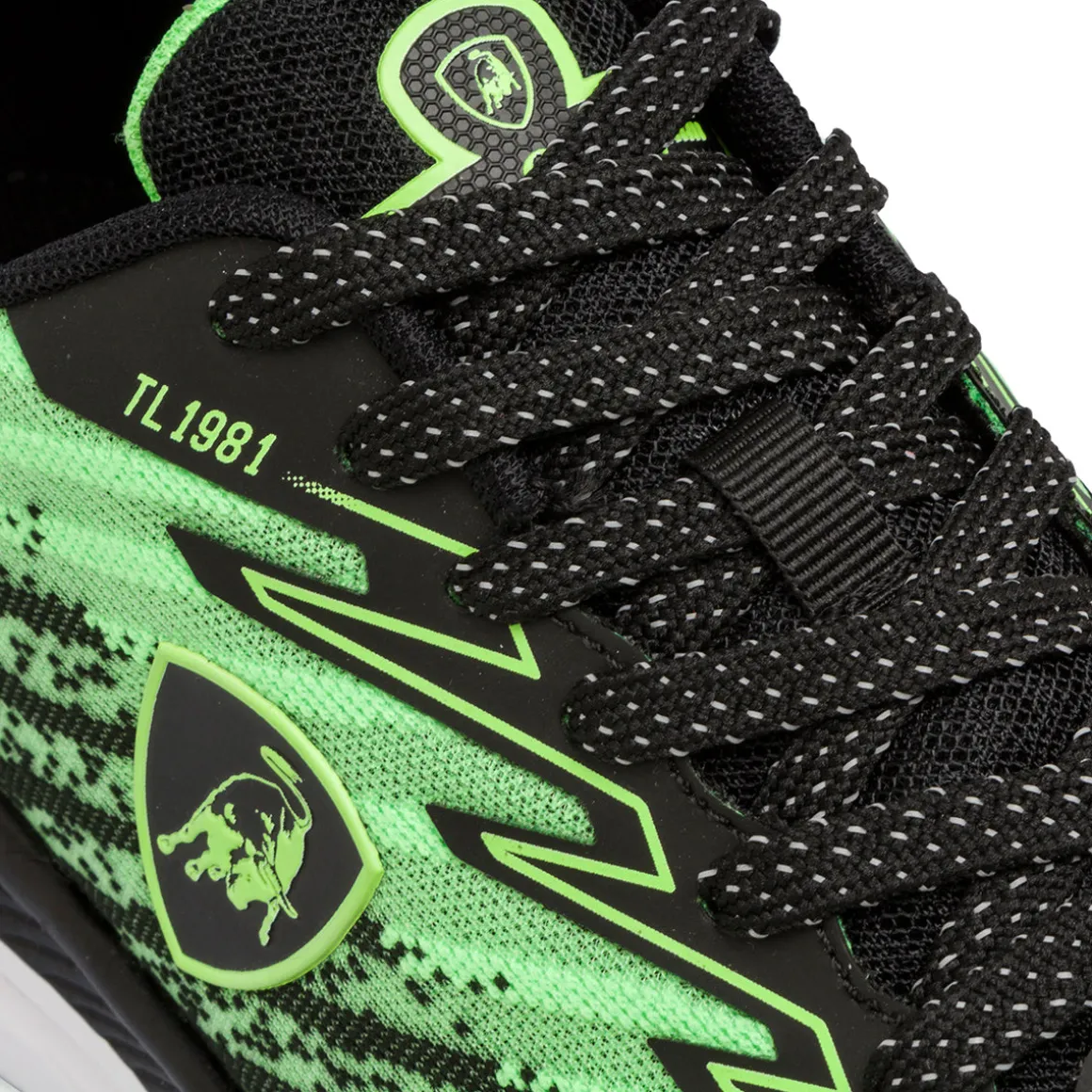 Sneakers sportive da uomo verdi e nere con logo Tonino Lamborghini