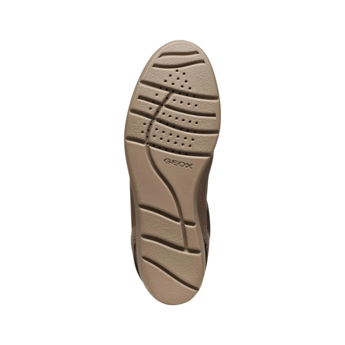 Sneakers taupe da Donna con zeppa e zip Geox