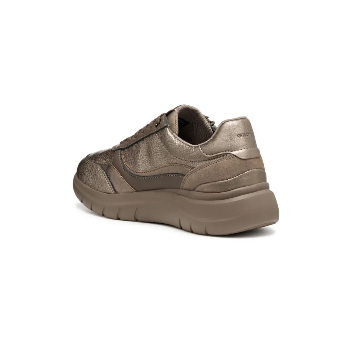 Sneakers taupe da Donna con zip e suola traspirante Geox