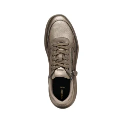 Sneakers taupe da Donna con zip e suola traspirante Geox