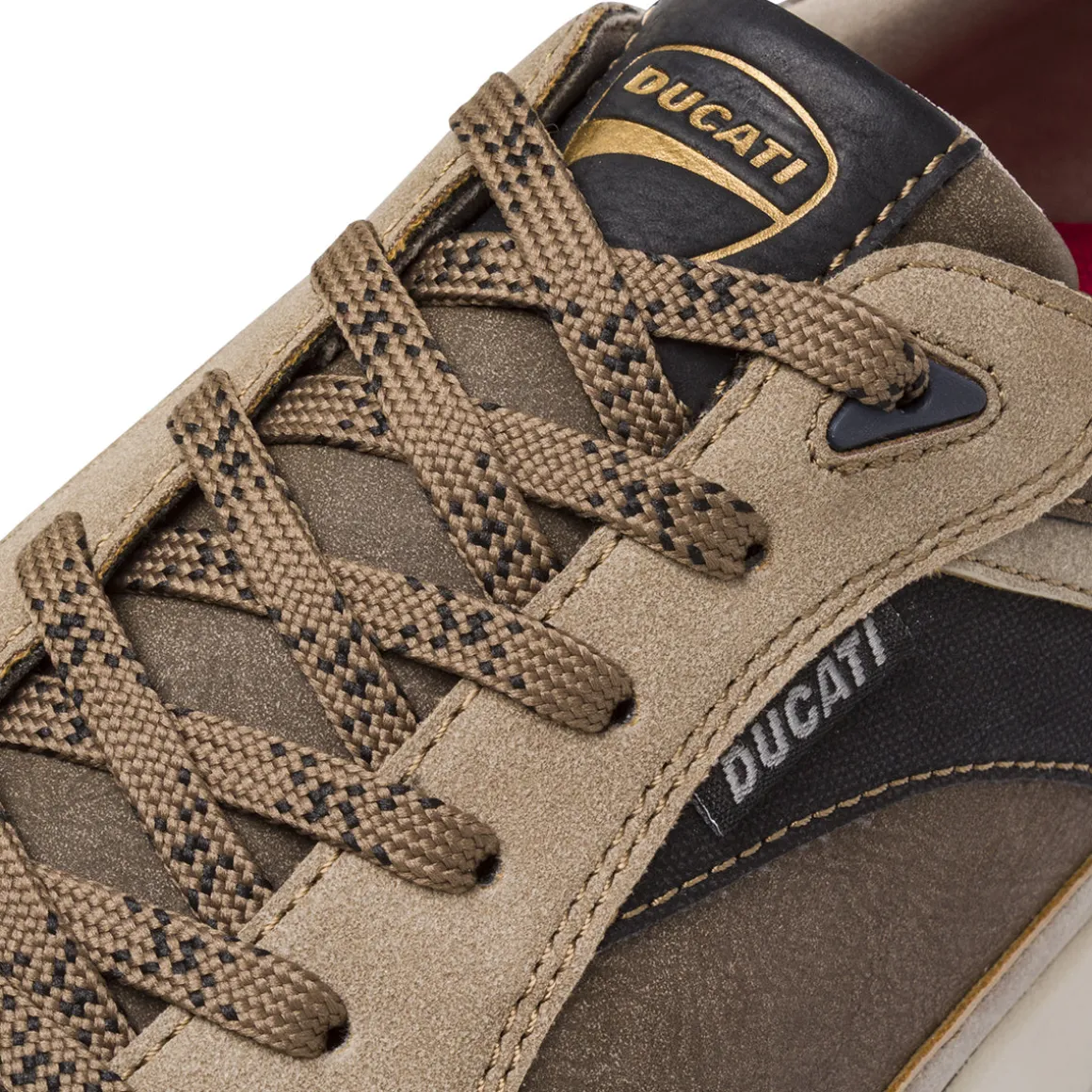 Sneakers taupe da Uomo con inserti in contrasto Ducati