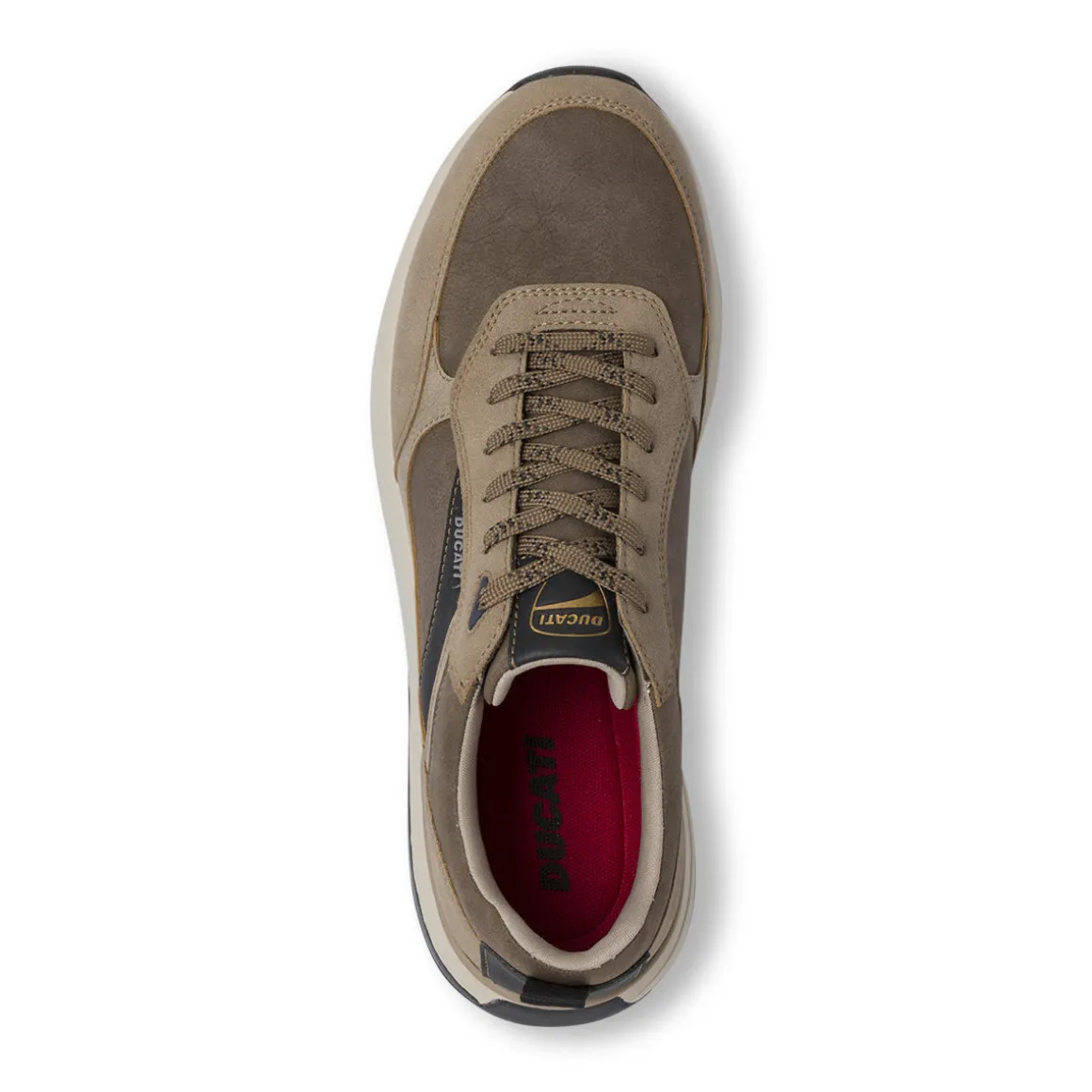 Sneakers taupe da Uomo con inserti in contrasto Ducati