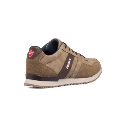Sneakers taupe da uomo con logo laterale Ducati