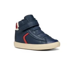 Sneakers traspiranti alte blu da Primi Passi Bambino con strappo Geox