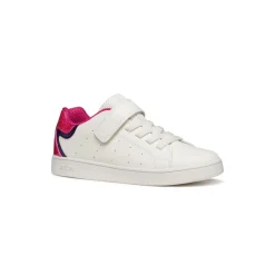 Sneakers traspiranti bianche da Bambina con dettaglio glitterato Geox