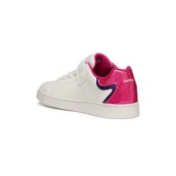 Sneakers traspiranti bianche da Bambina con dettaglio glitterato Geox