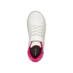 Sneakers traspiranti bianche da Bambina con dettaglio glitterato Geox