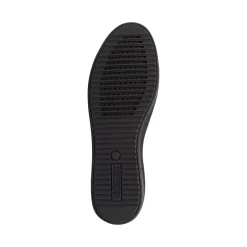 Sneakers traspiranti da donna nere in pelle con zip Geox