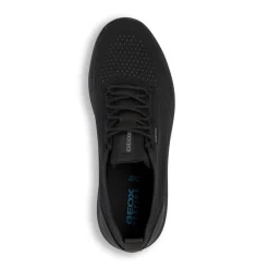 Sneakers traspiranti nere da uomo in tessuto mesh Geox Spherica