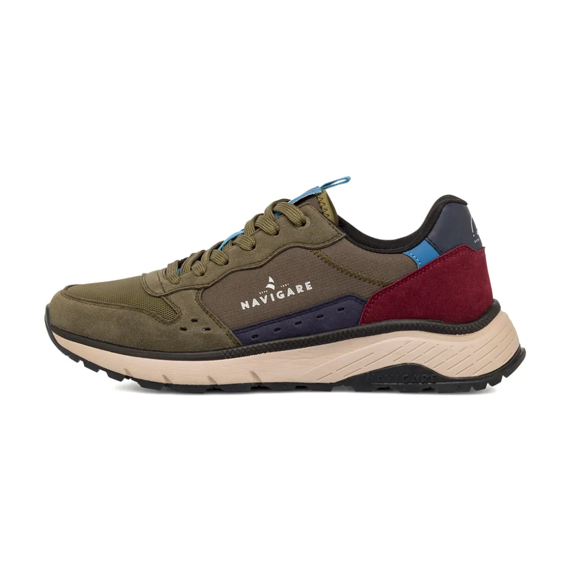 Sneakers uomo Navigare verdi con dettagli urban