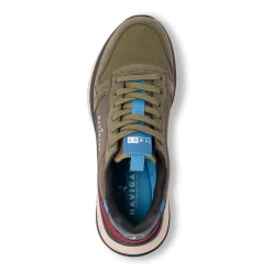 Sneakers uomo Navigare verdi con dettagli urban