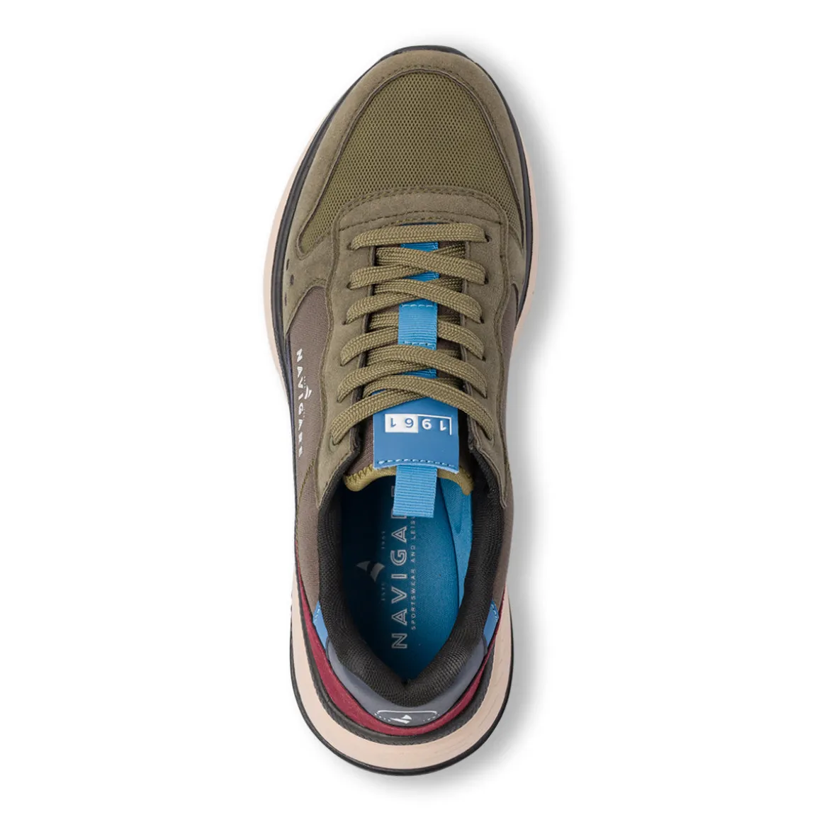 Sneakers uomo Navigare verdi con dettagli urban